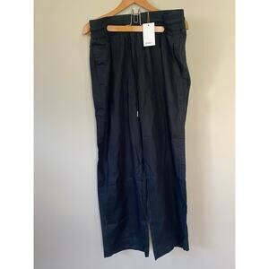 NWT Quince European Linen Wide Leg Pants Womens XL Drawstring